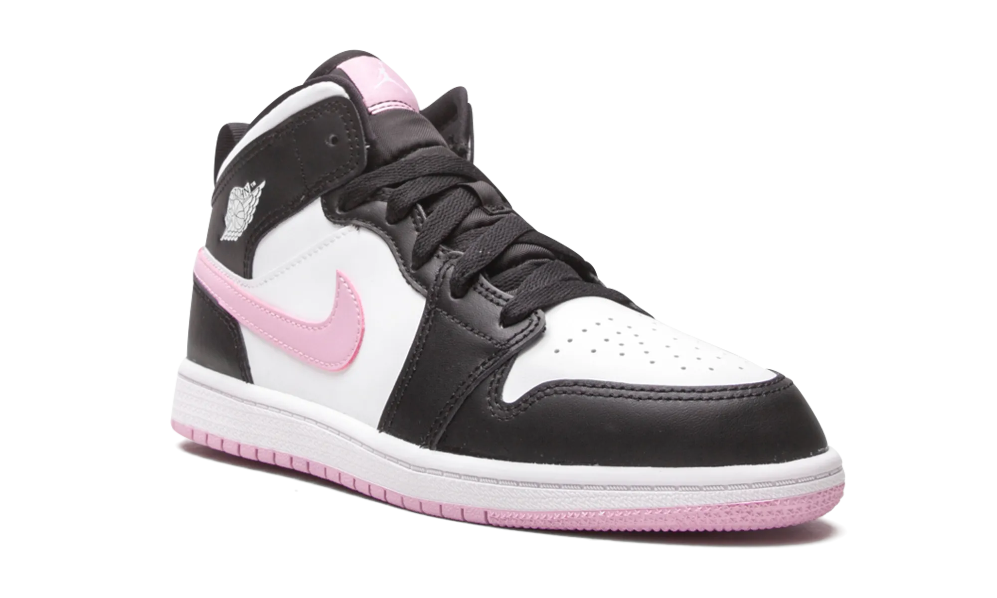 Jordan 1 Mid PS "White / Light Arctic Pink / Black" jordan preschool kids shoes