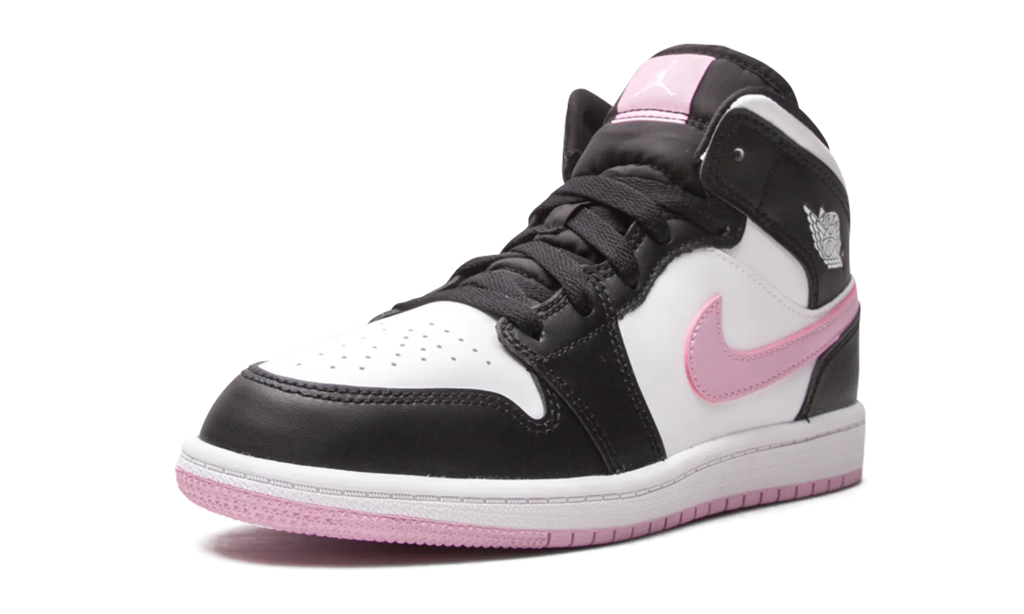 Jordan 1 Mid PS "White / Light Arctic Pink / Black" jordan preschool kids shoes
