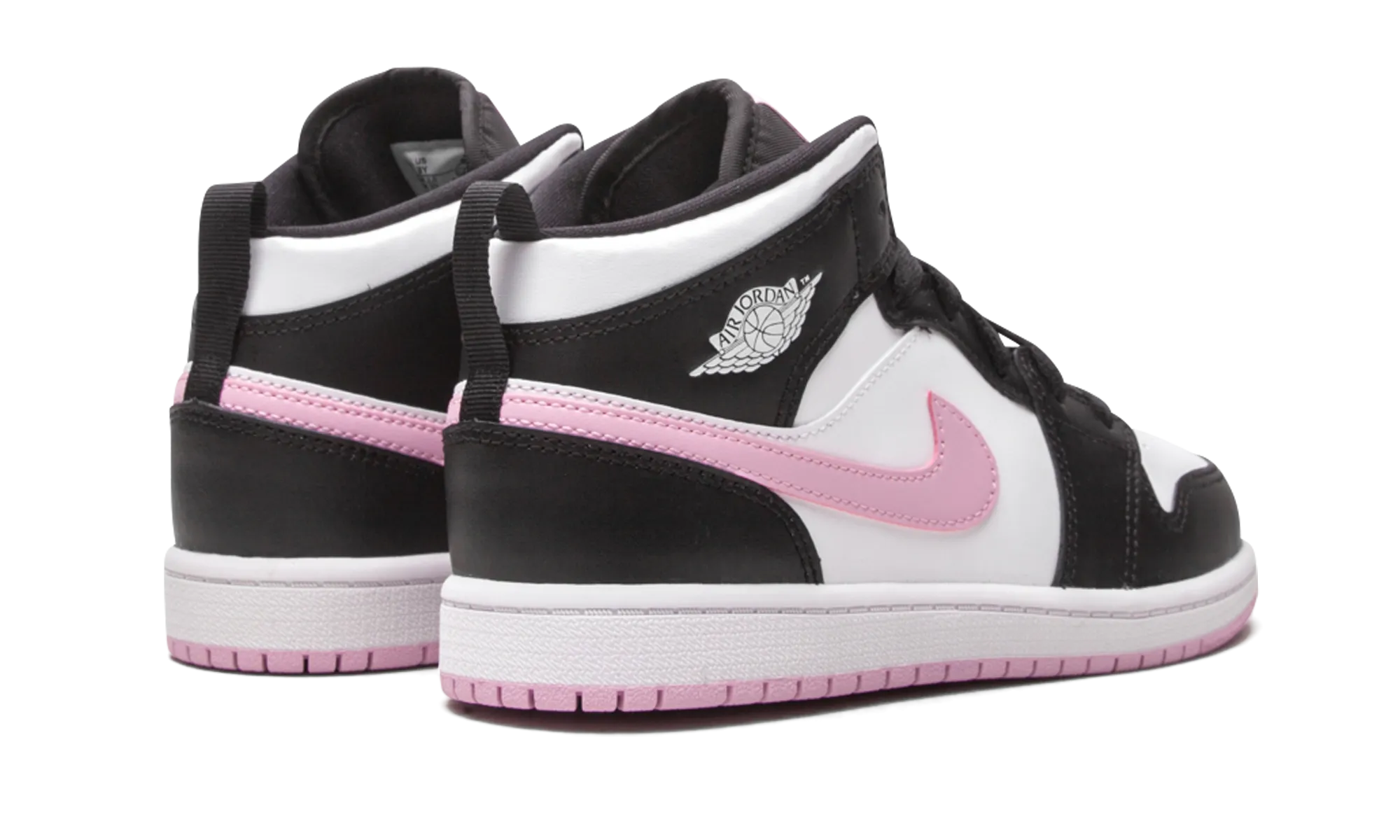 Jordan 1 Mid PS "White / Light Arctic Pink / Black" jordan preschool kids shoes