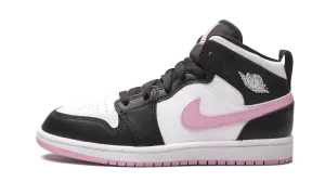 Jordan 1 Mid PS "White / Light Arctic Pink / Black" Jordan Pre School shoes