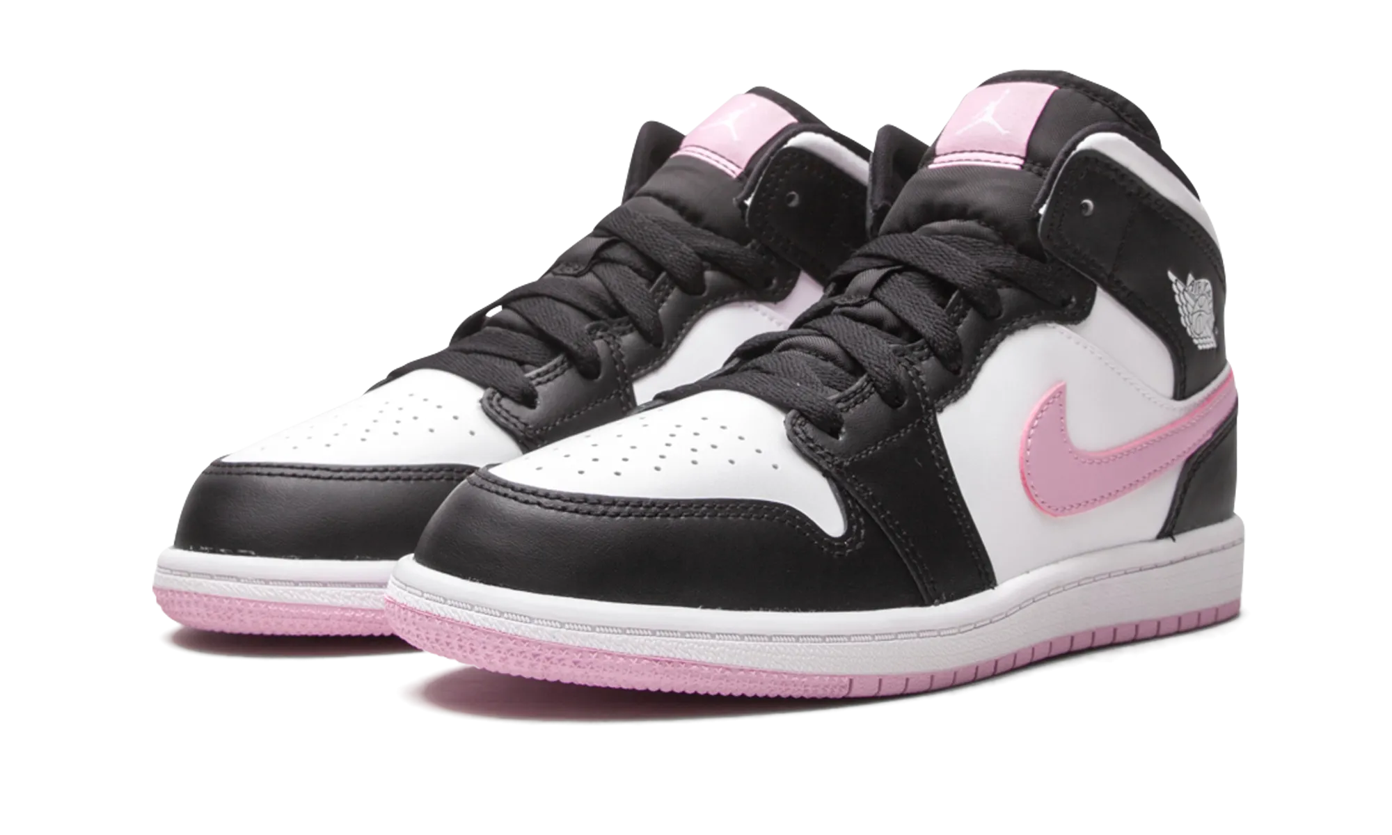 Jordan 1 Mid PS "White / Light Arctic Pink / Black" jordan preschool kids shoes
