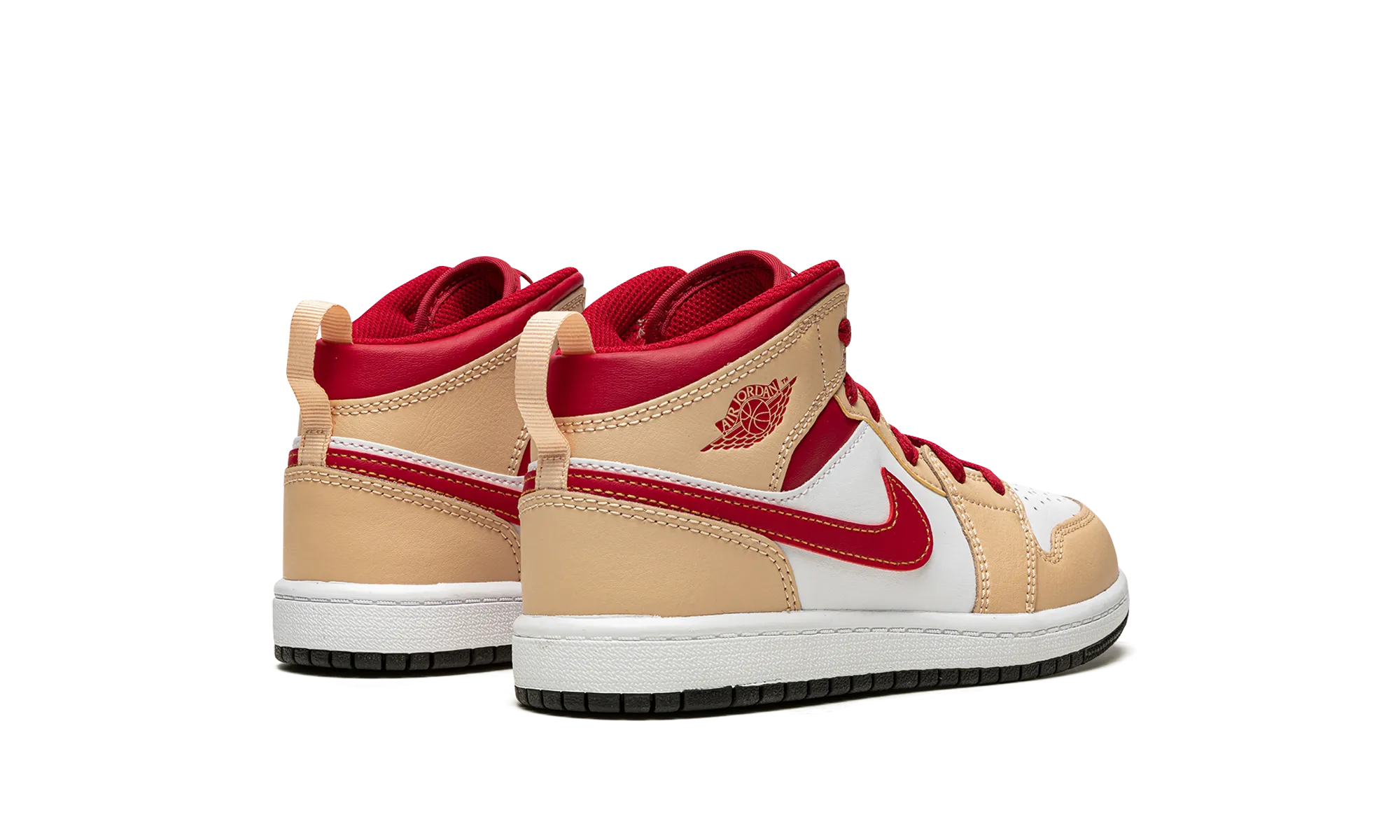 Jordan 1 MID PS "White Onyx / Light Curry" jordan preschool kids shoes
