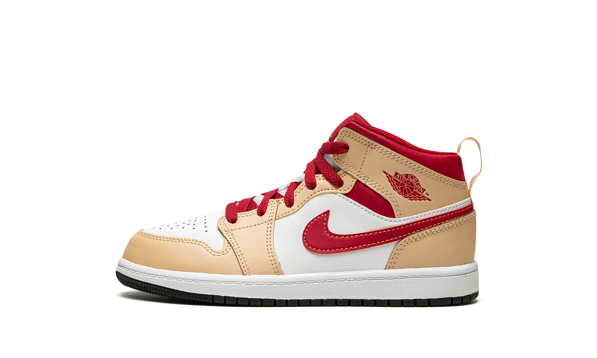 Jordan 1 MID PS "White Onyx / Light Curry" Jordan Pre School shoes