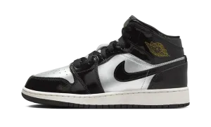 Jordan 1 Mid SE GS "Black Metallic Silver Sail Metallic Gold" Jordan Grade School styles