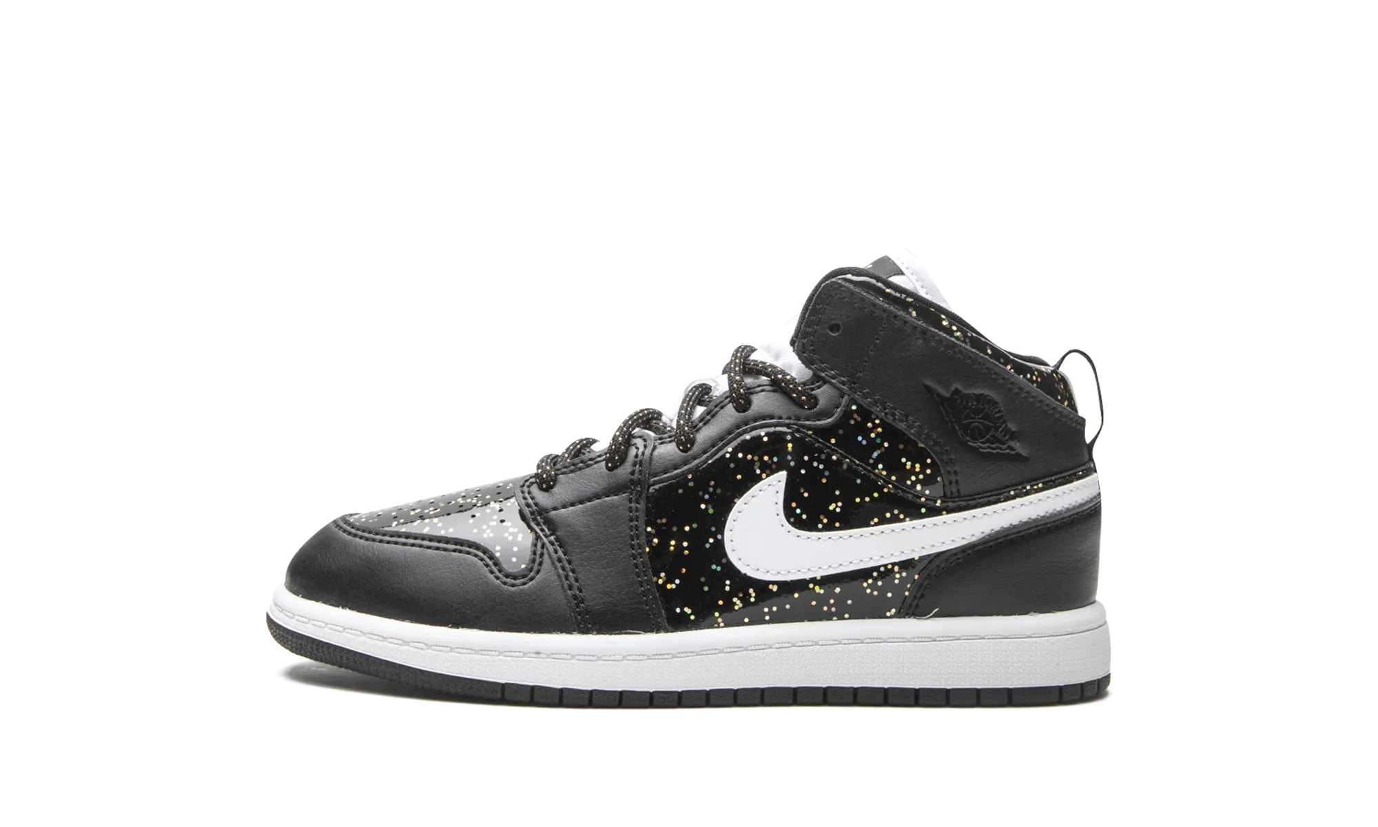 Jordan 1 Mid SE PS "Black Glitter" Jordan Pre School shoes