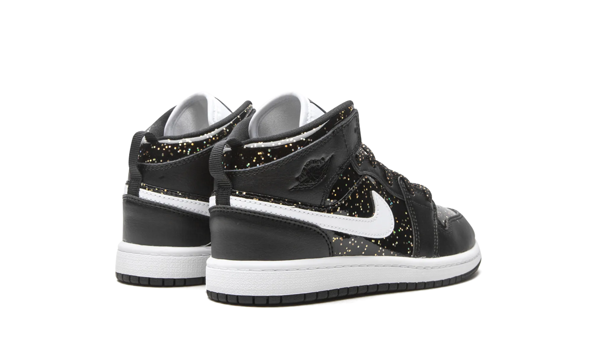 Jordan 1 Mid SE PS "Black Glitter" jordan preschool kids shoes