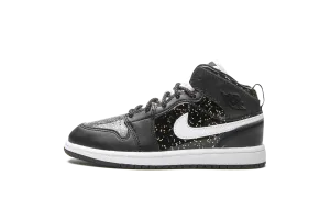 Jordan 1 Mid SE PS "Black Glitter" Jordan Pre School shoes