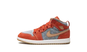 Jordan 1 Mid SE PS "Denim" Jordan Pre School shoes