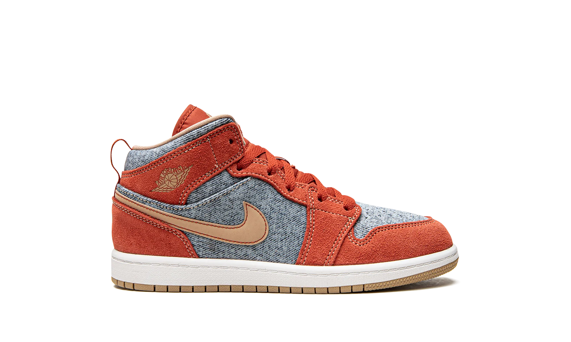 Jordan 1 Mid SE PS "Denim" jordan preschool kids shoes