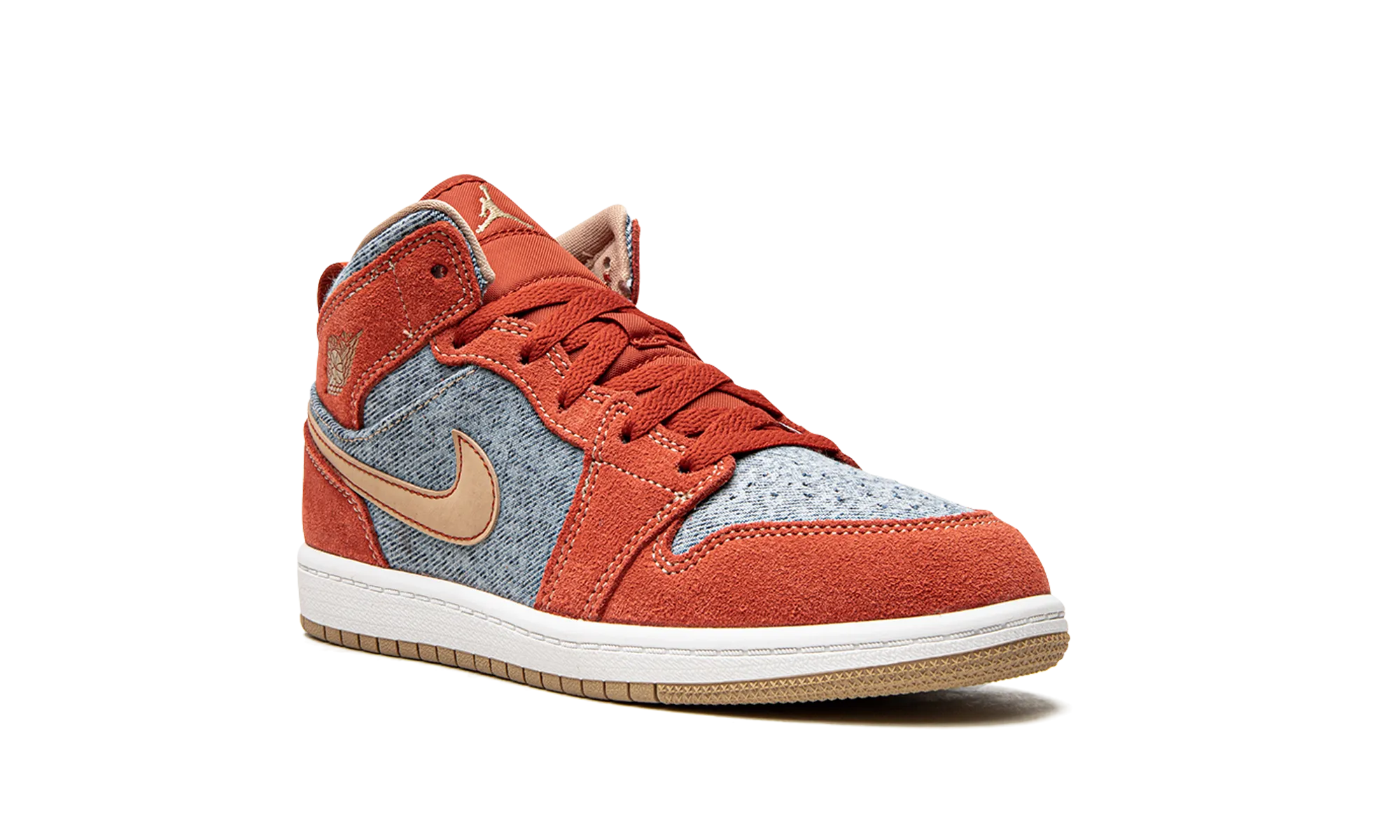 Jordan 1 Mid SE PS "Denim" jordan preschool kids shoes