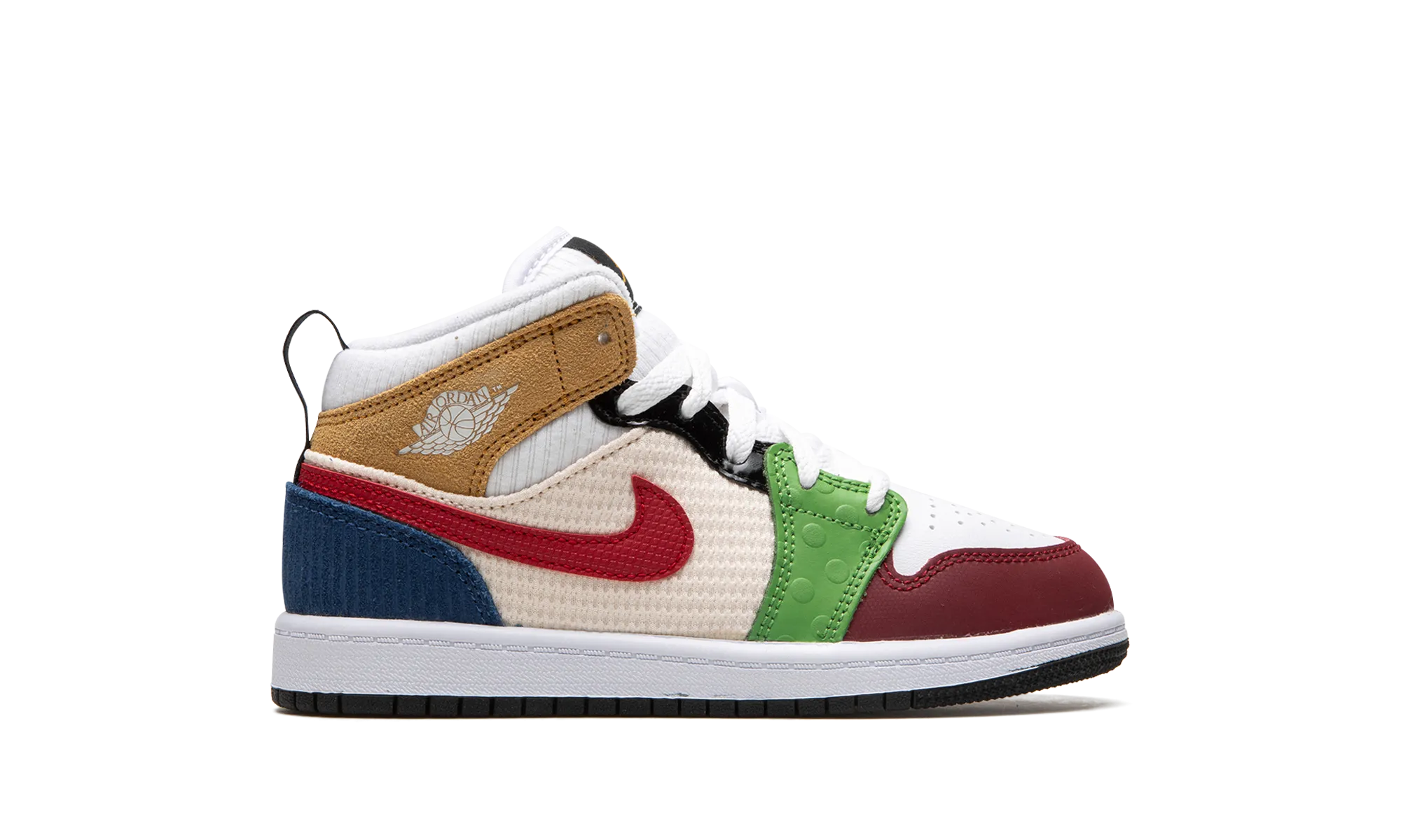 JORDAN 1 MID SE PS "PATCHWORK" jordan preschool kids shoes