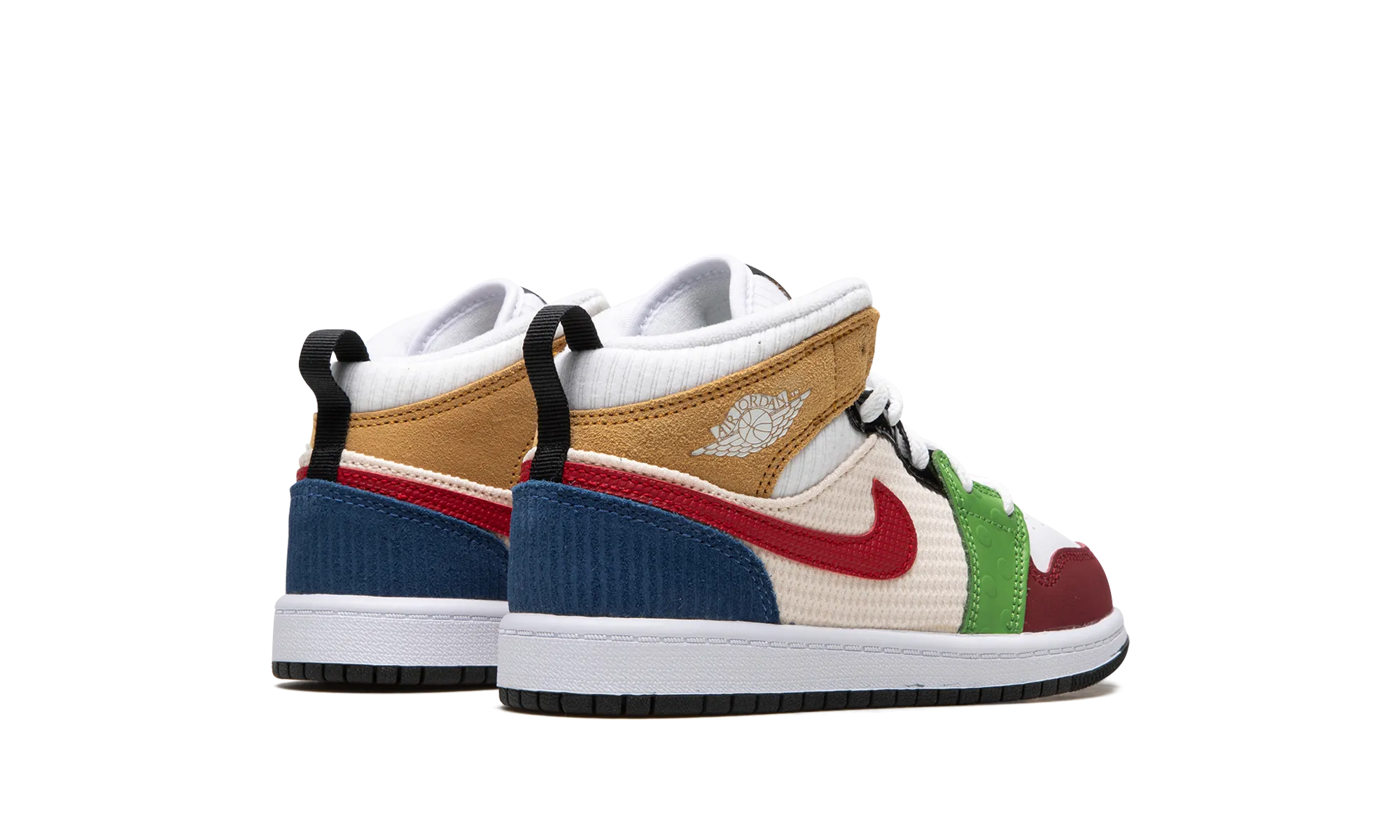 JORDAN 1 MID SE PS "PATCHWORK" jordan preschool kids shoes