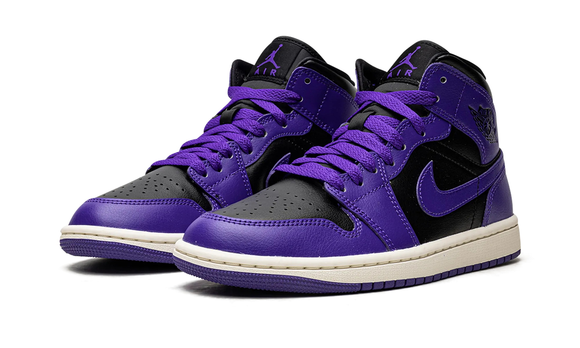 JORDAN 1 MID WMNS "Black/Purple" jordan classic womens shoes