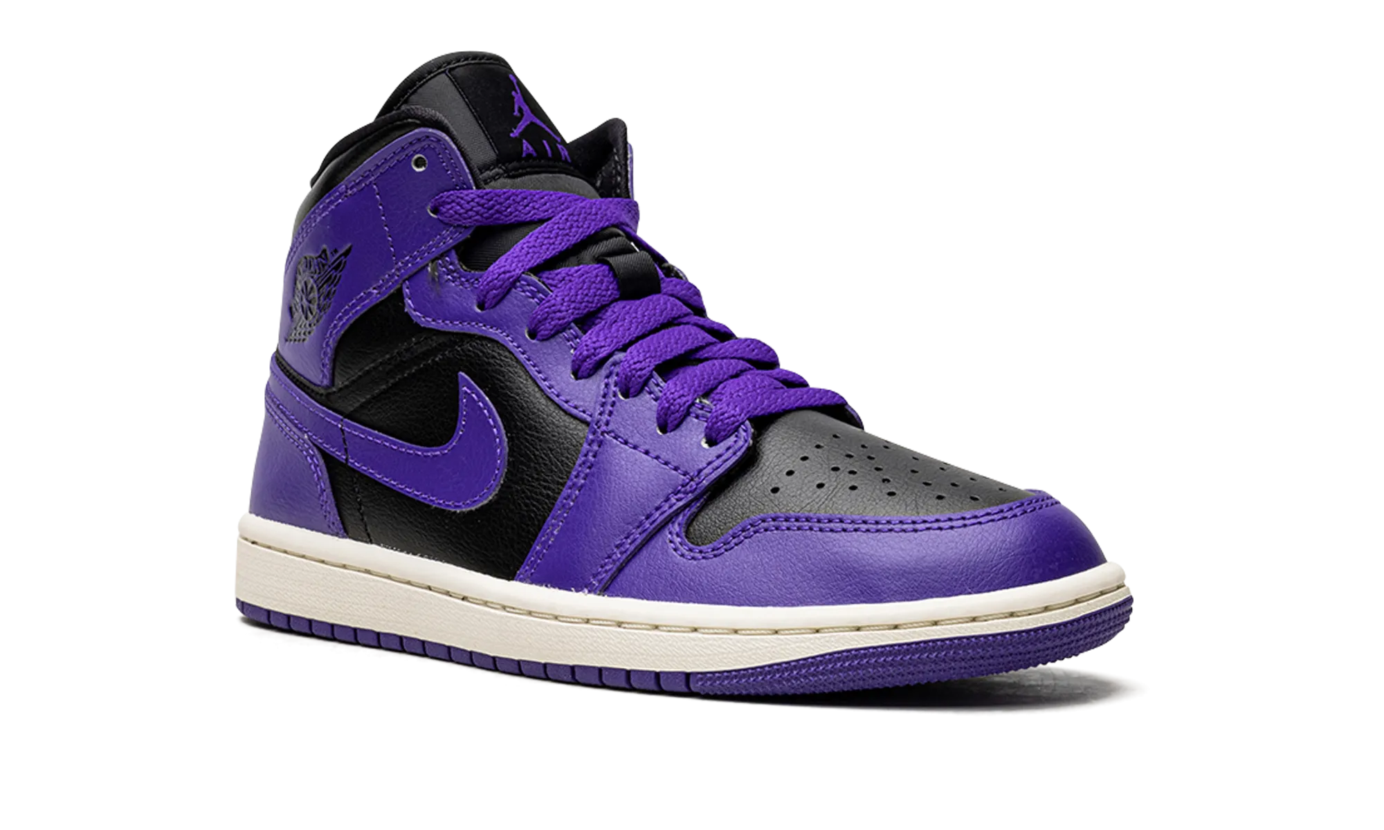 JORDAN 1 MID WMNS "Black/Purple" jordan classic womens shoes