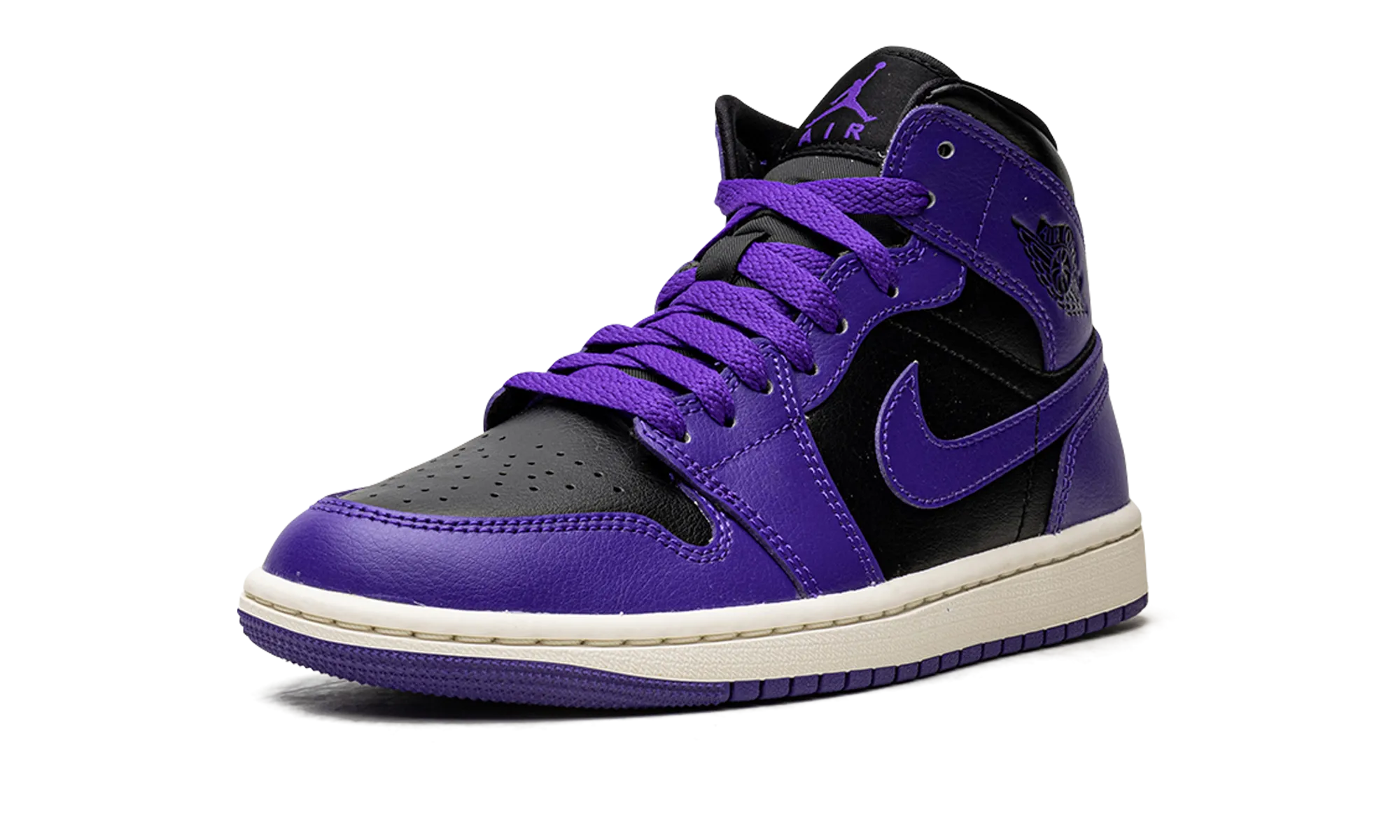 JORDAN 1 MID WMNS "Black/Purple" jordan classic womens shoes