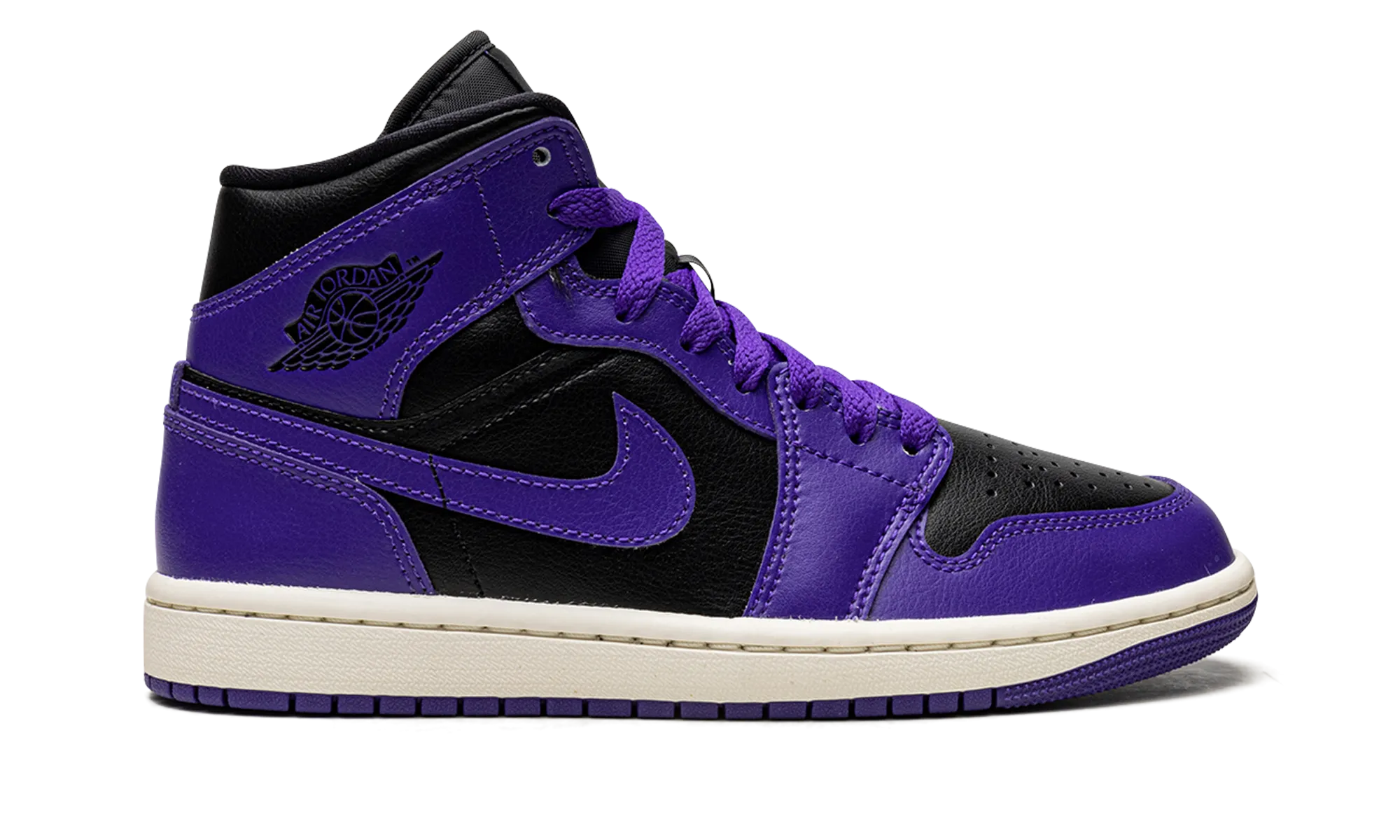 JORDAN 1 MID WMNS "Black/Purple" jordan classic womens shoes