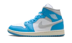 Jordan 1 Mid WMNS "Dark Powder Blue White Sail Neutral Grey" Jordan Women's styles