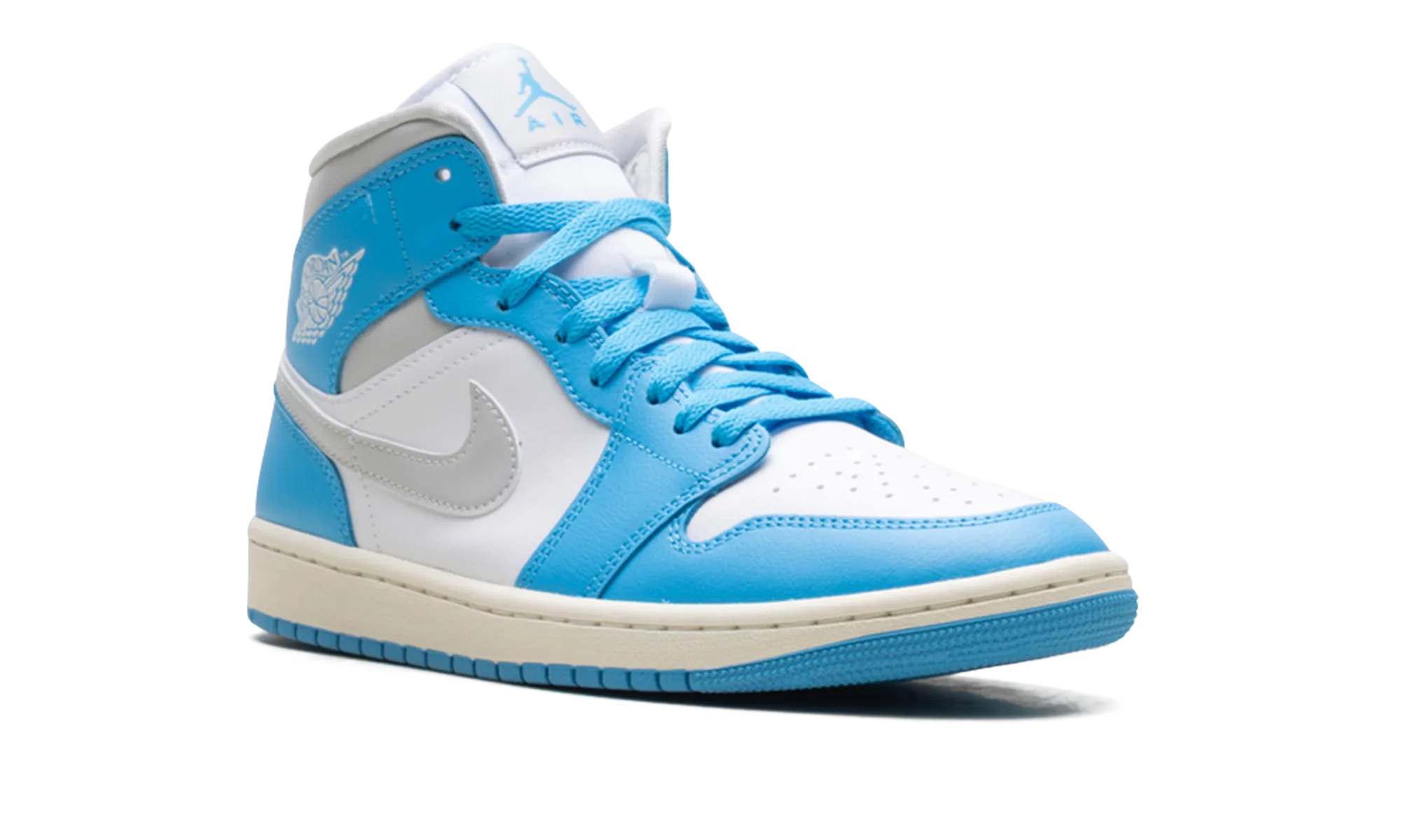 Jordan 1 Mid WMNS "Dark Powder Blue White Sail Neutral Grey" jordan classic womens shoes