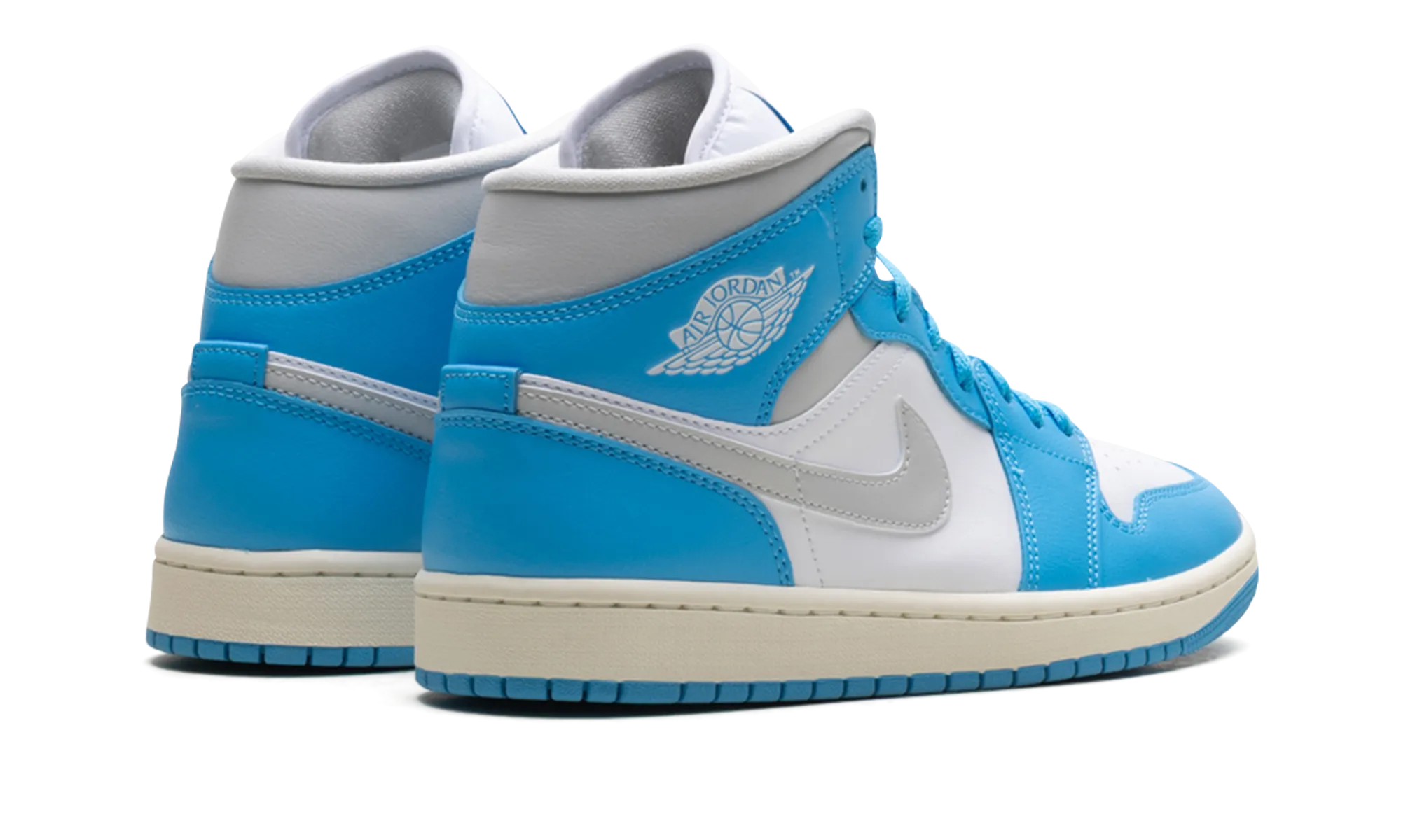 Jordan 1 Mid WMNS "Dark Powder Blue White Sail Neutral Grey" jordan classic womens shoes