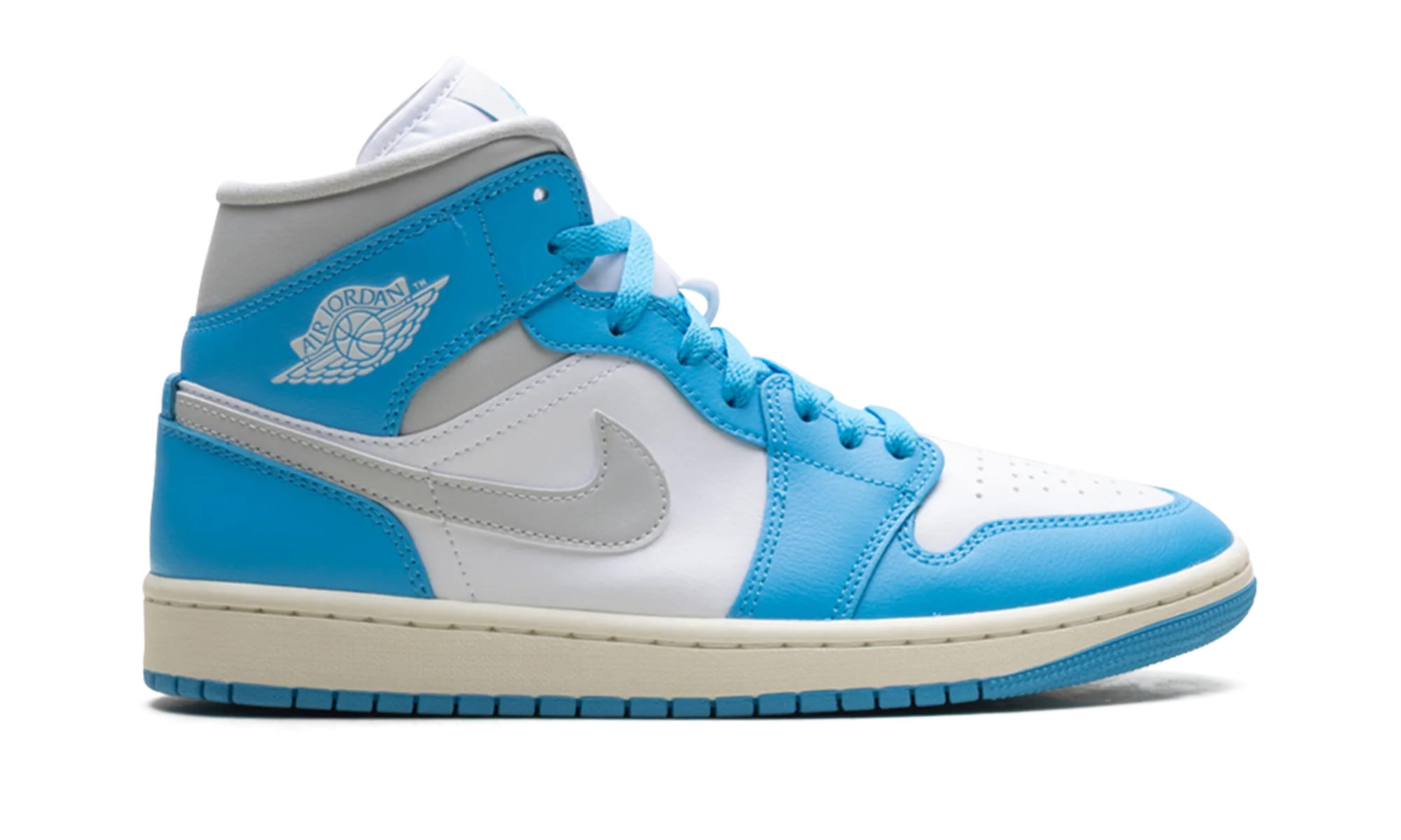 Jordan 1 Mid WMNS "Dark Powder Blue White Sail Neutral Grey" jordan classic womens shoes