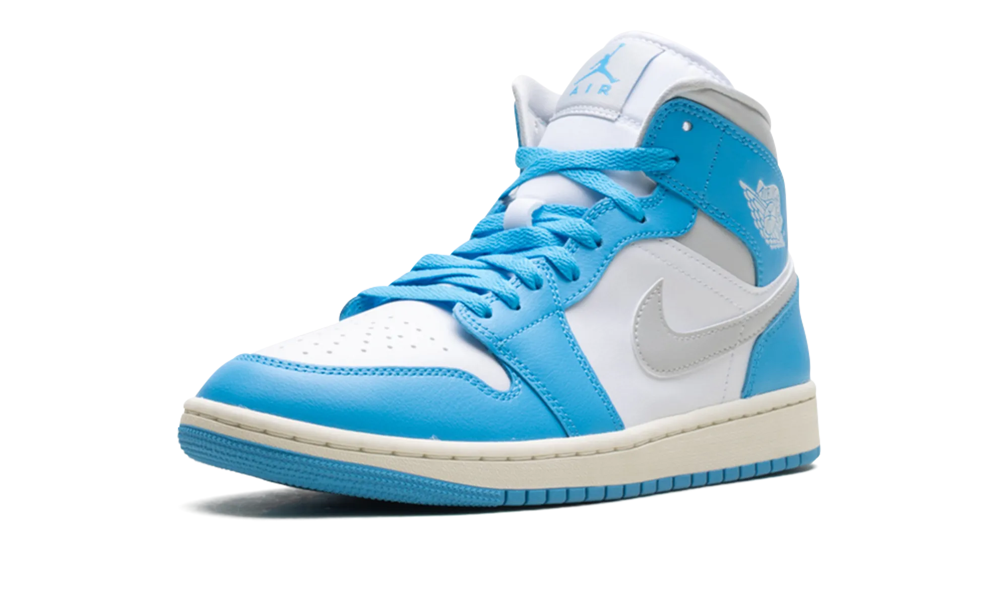 Jordan 1 Mid WMNS "Dark Powder Blue White Sail Neutral Grey" jordan classic womens shoes