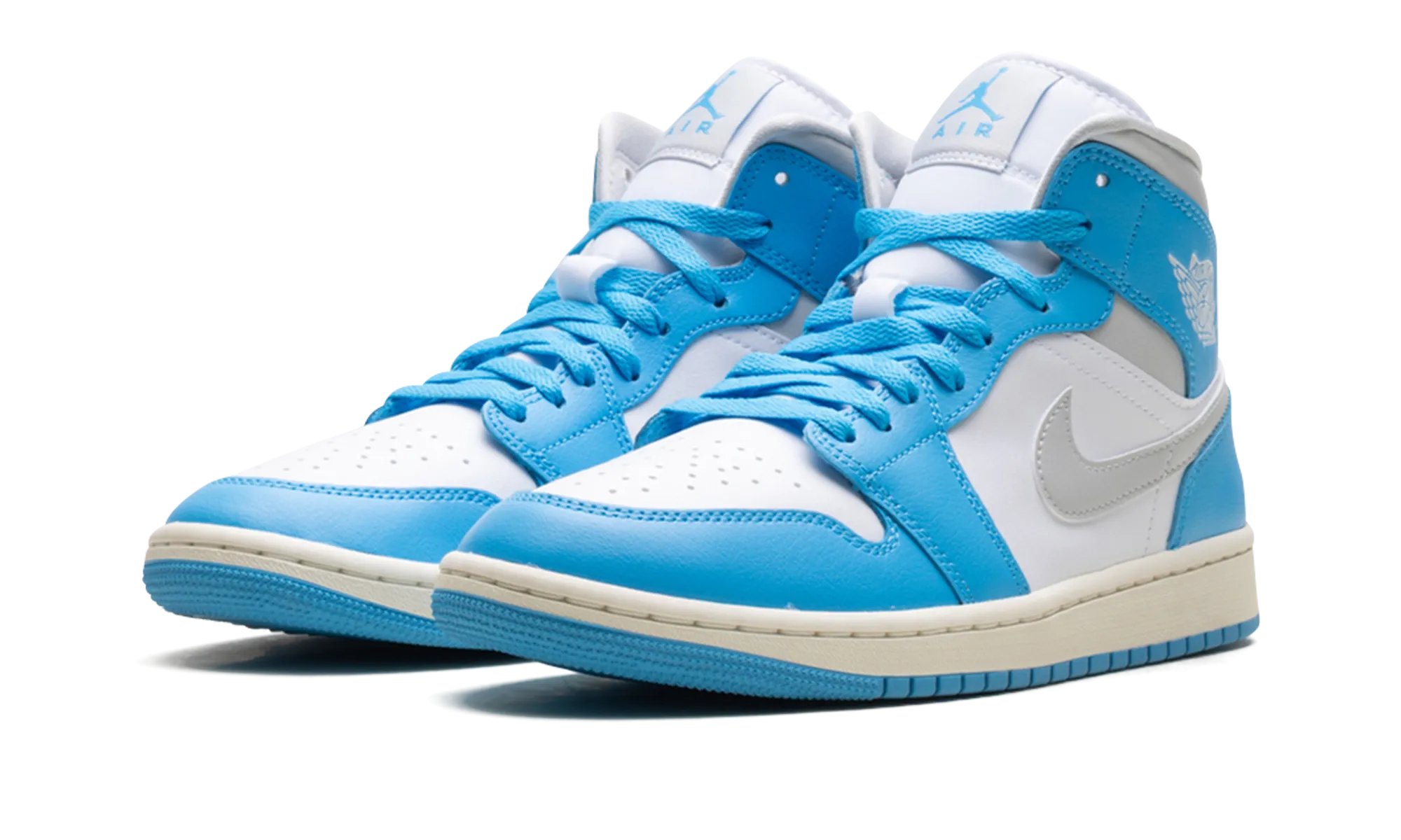 Jordan 1 Mid WMNS "Dark Powder Blue White Sail Neutral Grey" jordan classic womens shoes