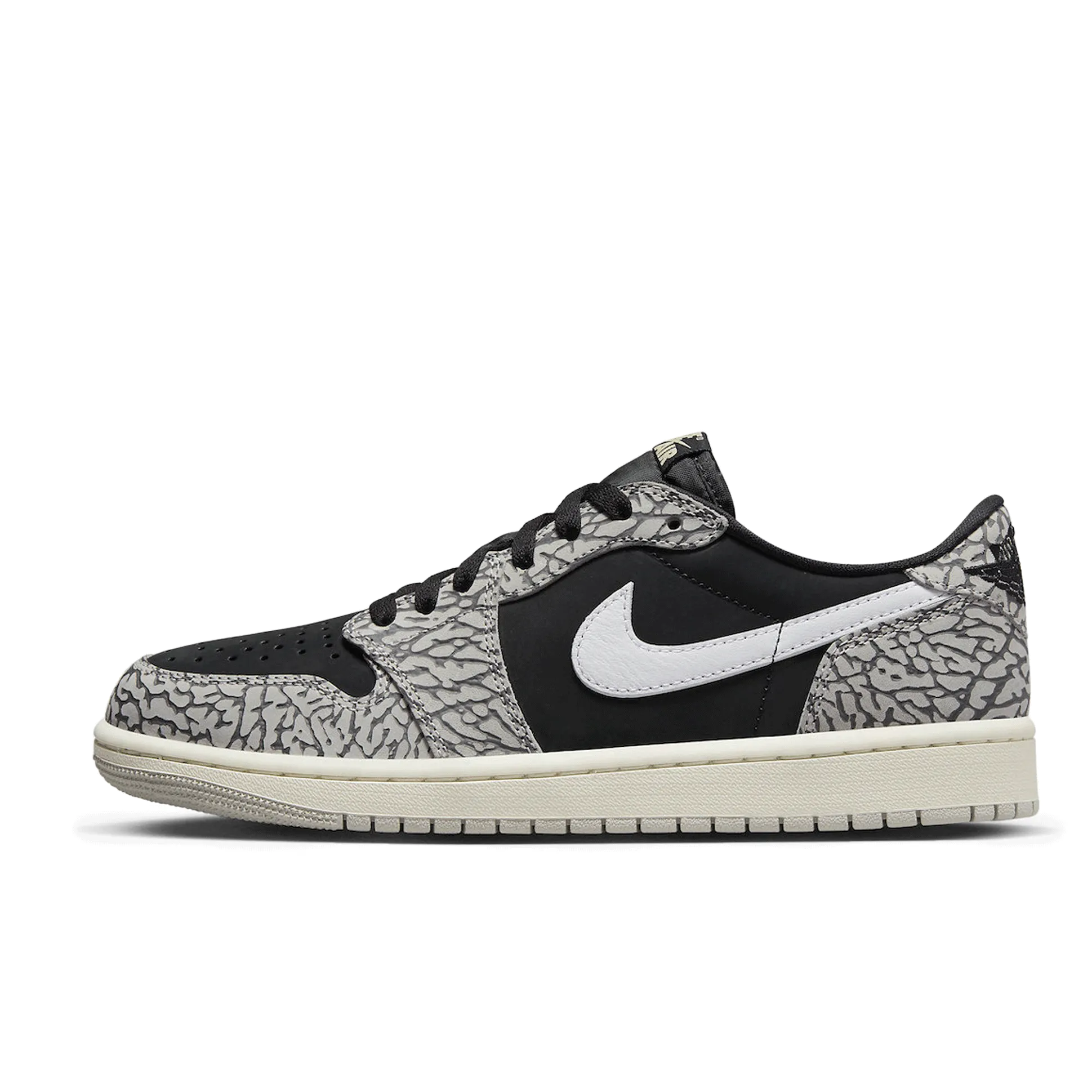 Jordan 1 Retro Low OG Black Cement Nike sneakers in limited color packs