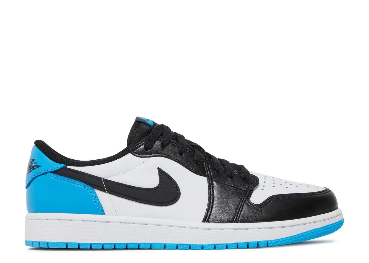 Jordan 1 Retro Low OG Black Dark Powder Blue Nike shoes with all-day comfort support