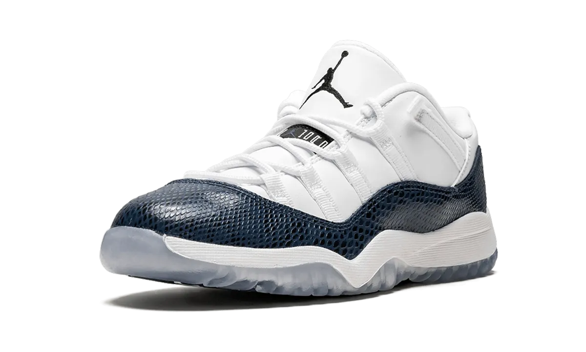 Jordan 11 Retro Low LE PS "Navy Snakeskin" jordan preschool kids shoes