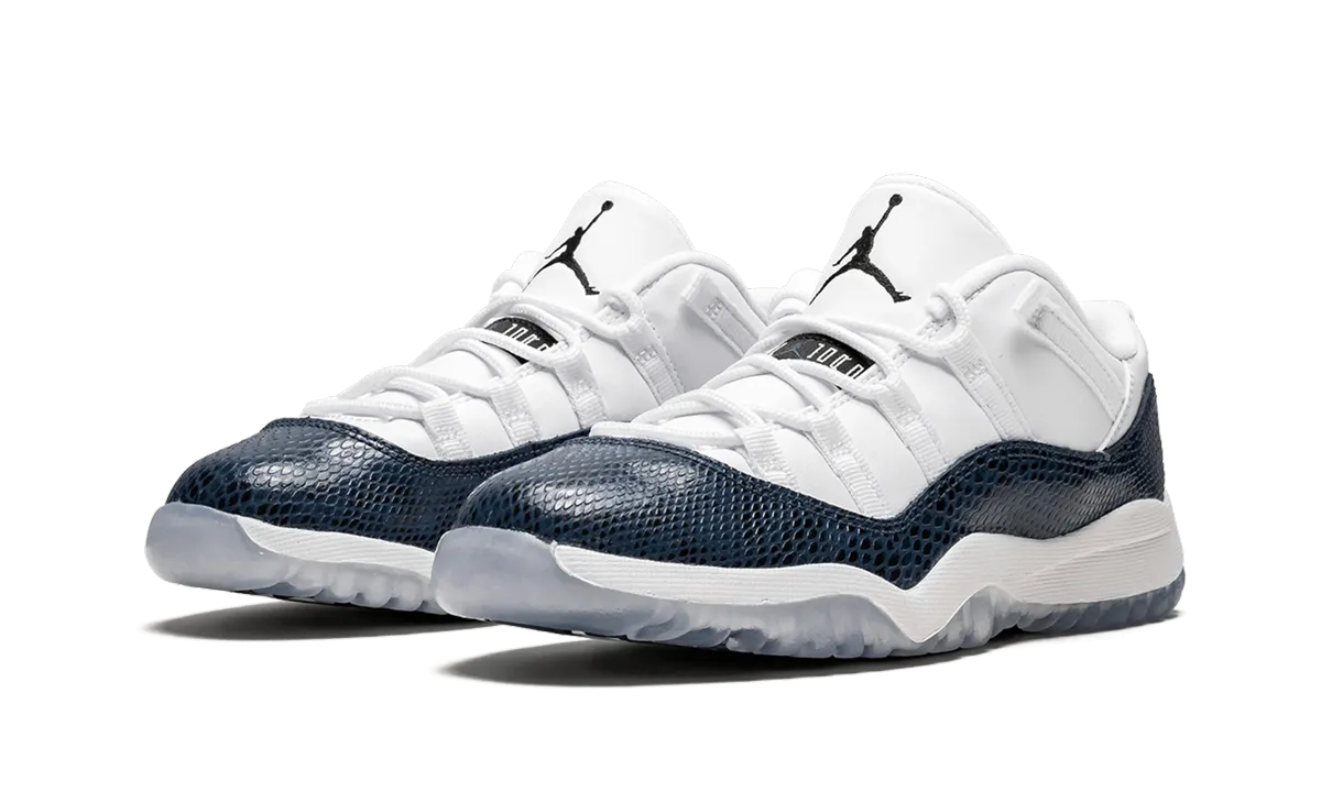 Jordan 11 Retro Low LE PS "Navy Snakeskin" jordan preschool kids shoes