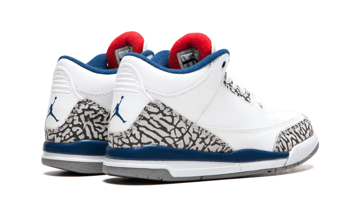 Jordan 3 Retro PS "True Blue" jordan preschool kids shoes