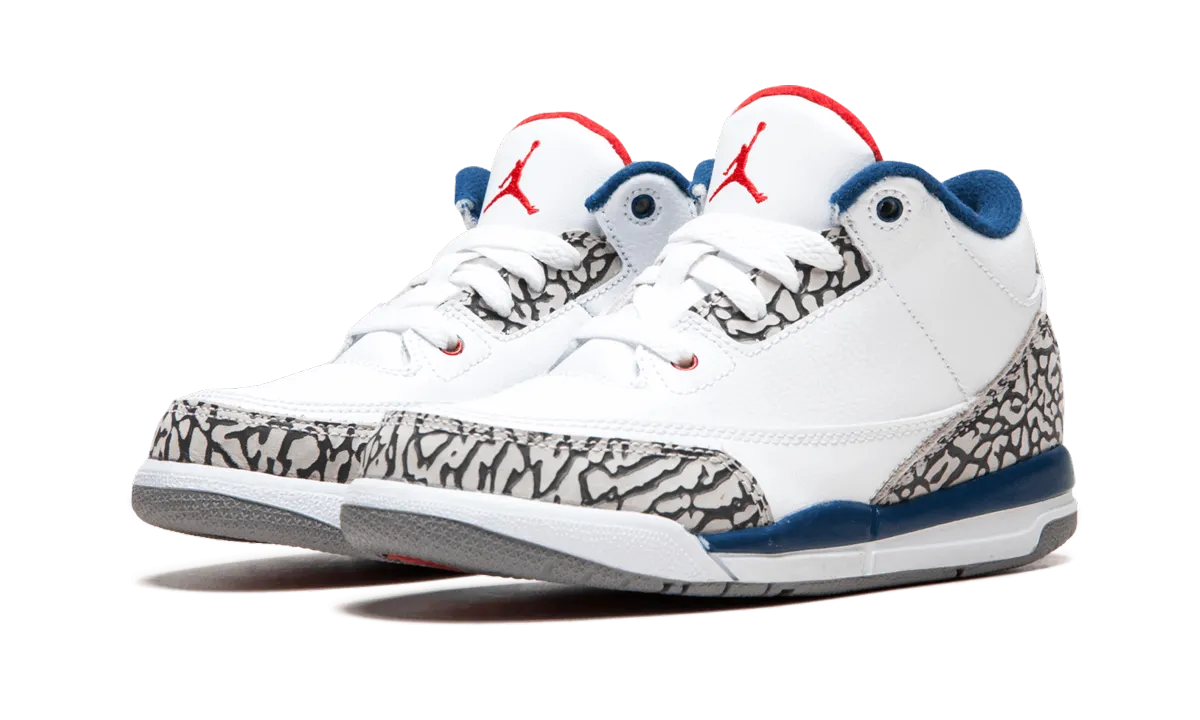 Jordan 3 Retro PS "True Blue" jordan preschool kids shoes