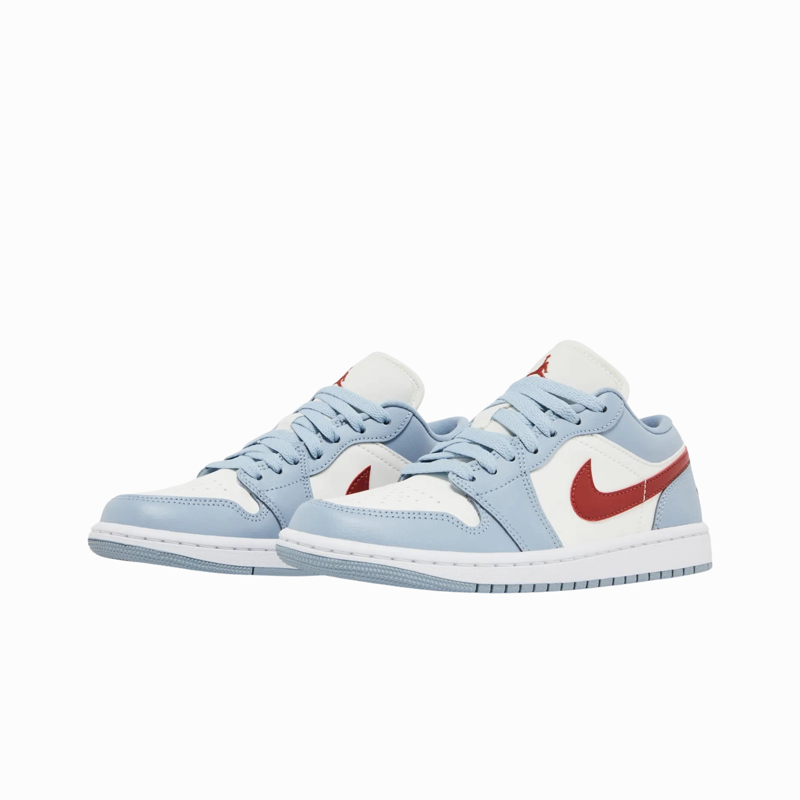 Jordan 1 Low Blue Whisper Dune Red (Women's) Air Jordan Retro Favorites Sneakers