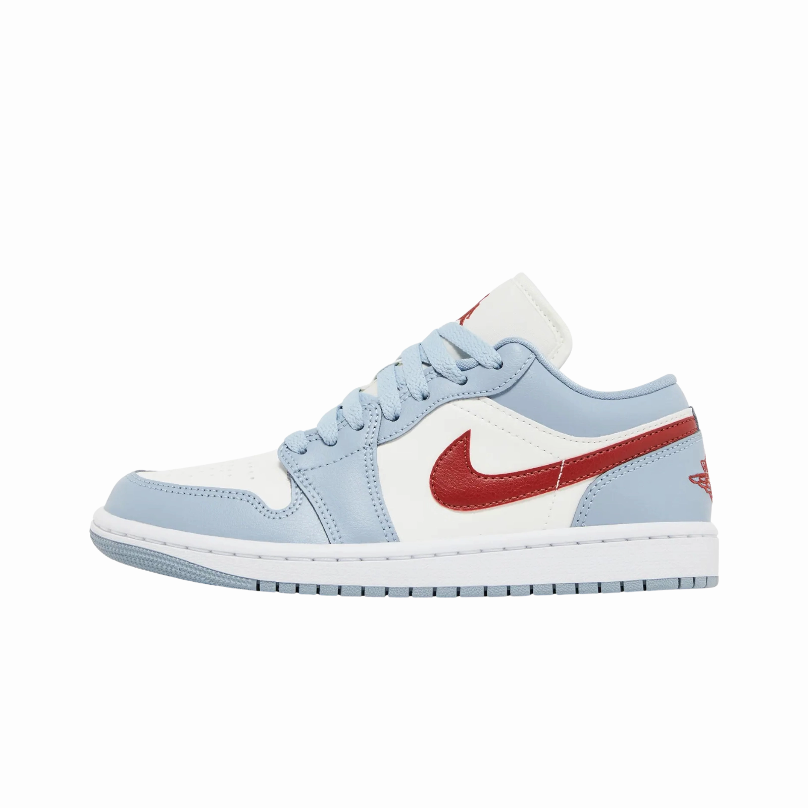 Jordan 1 Low Blue Whisper Dune Red (Women's) Air Jordan retro editions with limited release