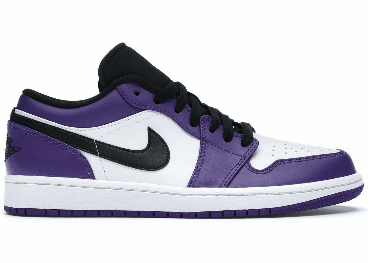Jordan 1 Low Court Purple White Trendy Air Jordan 1 with retro appeal