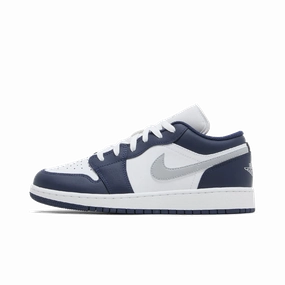 Jordan 1 Low Midnight Navy Wolf Grey (GS) Air Jordan retro editions with limited release