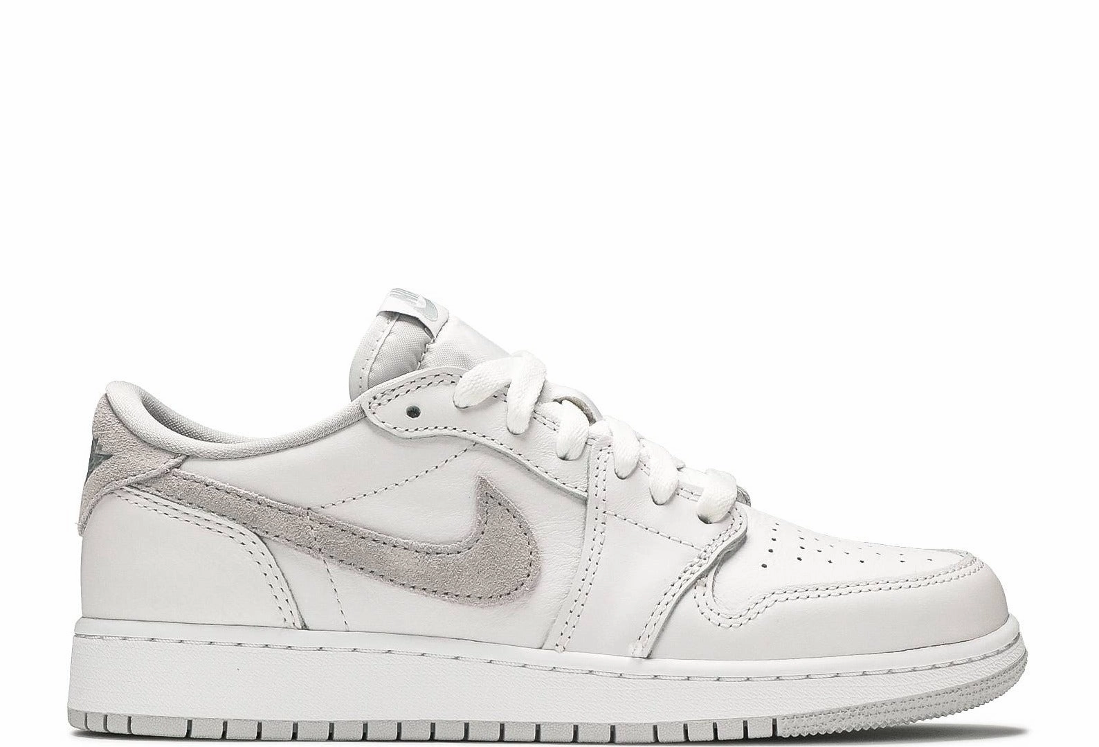 Jordan 1 Low OG Neutral Grey (2021) (GS) Air Jordan signature sneakers in bold colorways