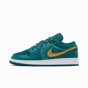 Jordan 1 Low SE Geode Teal Metallic Gold (GS) Air Jordan retro editions with limited release