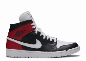 Jordan 1 Mid Black Noble Red (Women's) Complete Air Jordan series in high quality