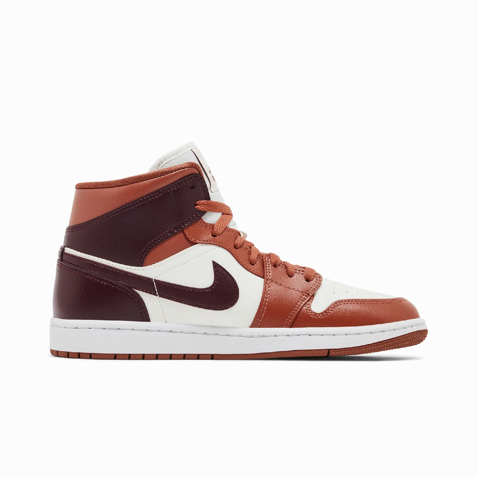 Jordan 1 Mid Dusty Peach Night Maroon (Women's) Air Jordan Retro Favorites Sneakers
