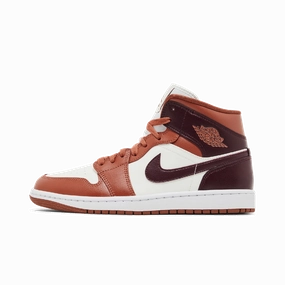 Jordan 1 Mid Dusty Peach Night Maroon (Women's) Air Jordan retro editions with limited release