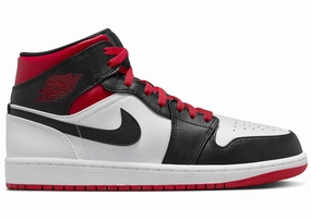 Jordan 1 Mid Gym Red Black Toe Trendy Air Jordan 1 with retro appeal
