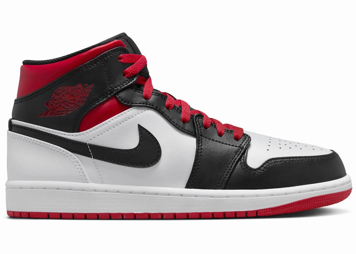 Jordan 1 Mid Gym Red Black Toe Trendy Air Jordan 1 with retro appeal