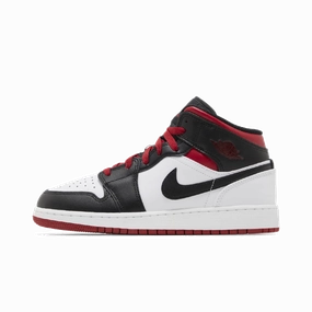 Jordan 1 Mid Gym Red Black Toe (GS) Air Jordan retro editions with limited release