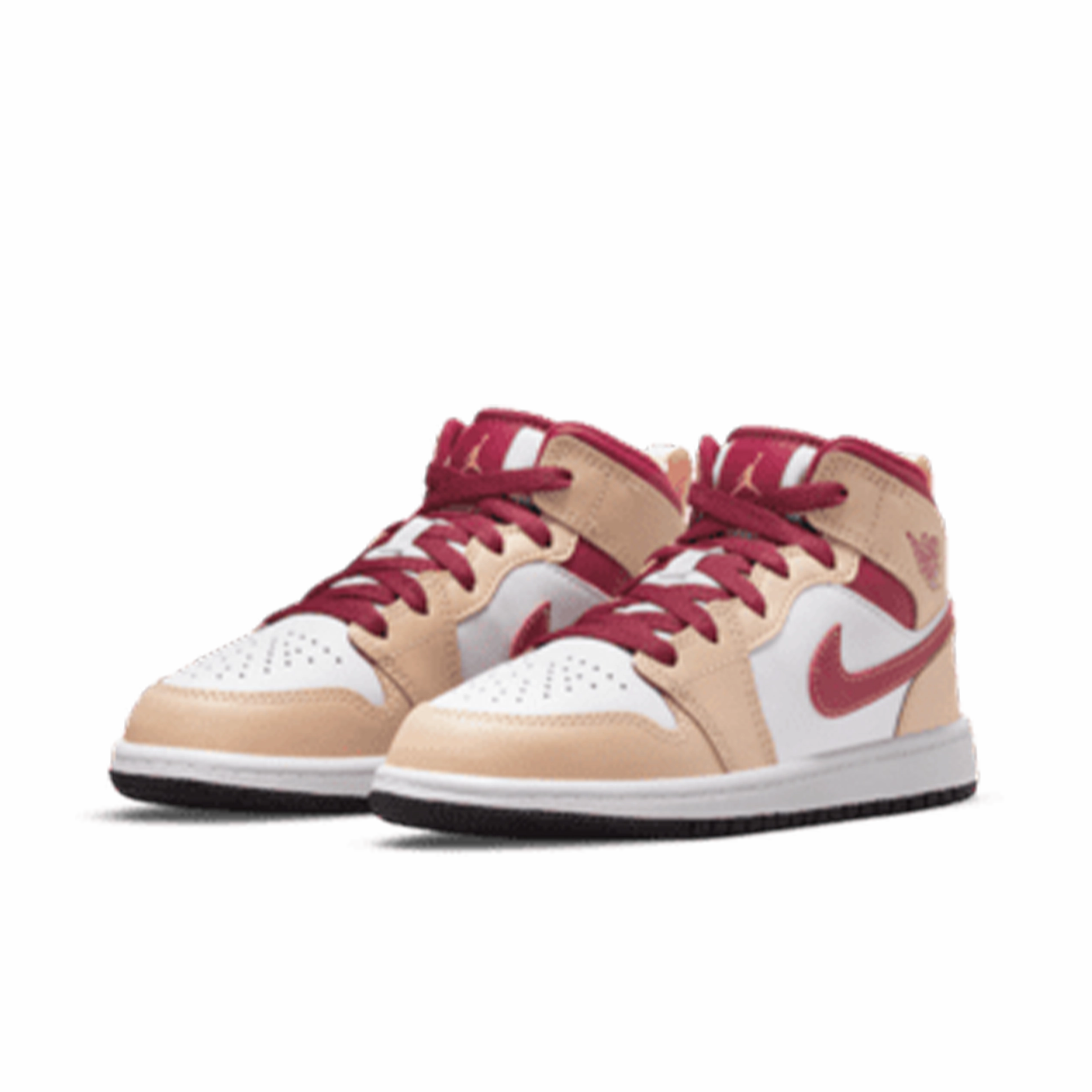Jordan 1 Mid Light Curry Cardinal (PS) Air Jordan Collectors Edition Shoes