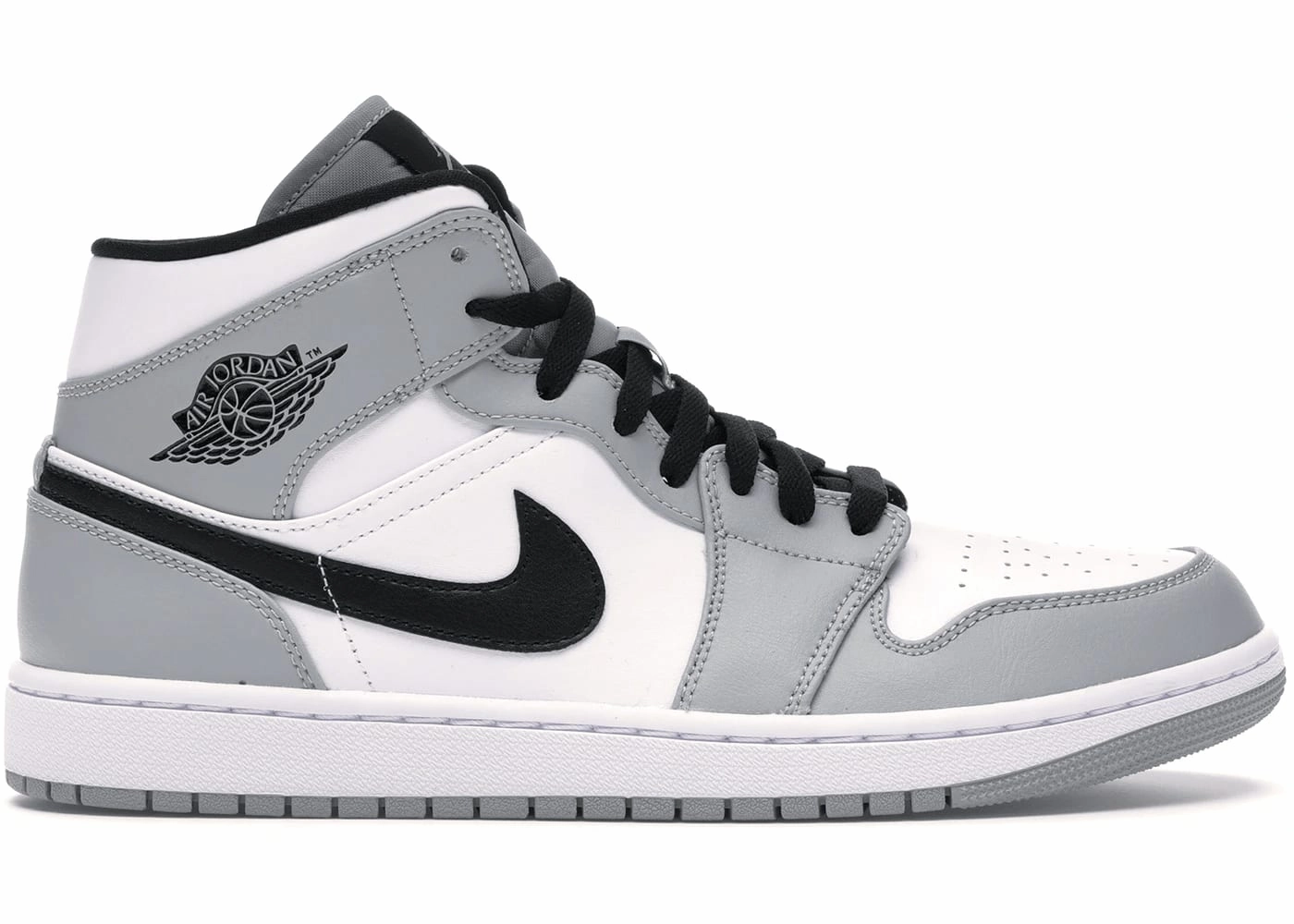 Jordan 1 Mid Light Smoke Grey Trendy Air Jordan 1 with retro appeal