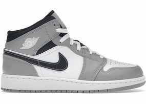 Jordan 1 Mid Light Smoke Grey (GS) Trendy Air Jordan 1 with retro appeal