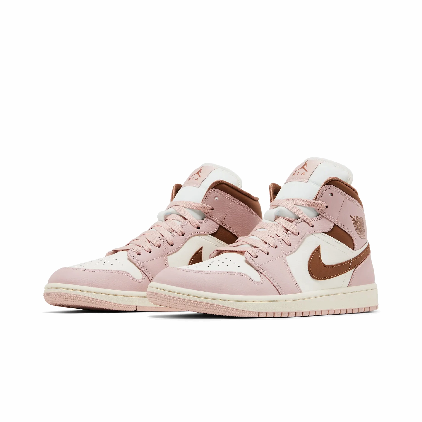 Jordan 1 Mid Pink Oxford Brown (Women's) Air Jordan Retro Favorites Sneakers