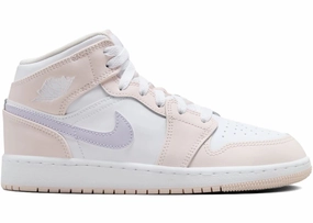 Jordan 1 Mid Pink Wash (GS) Trendy Air Jordan 1 with retro appeal