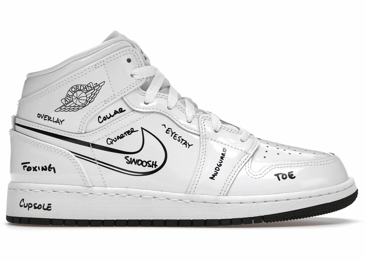 Jordan 1 Mid Schematic (GS) Trendy Air Jordan 1 with retro appeal